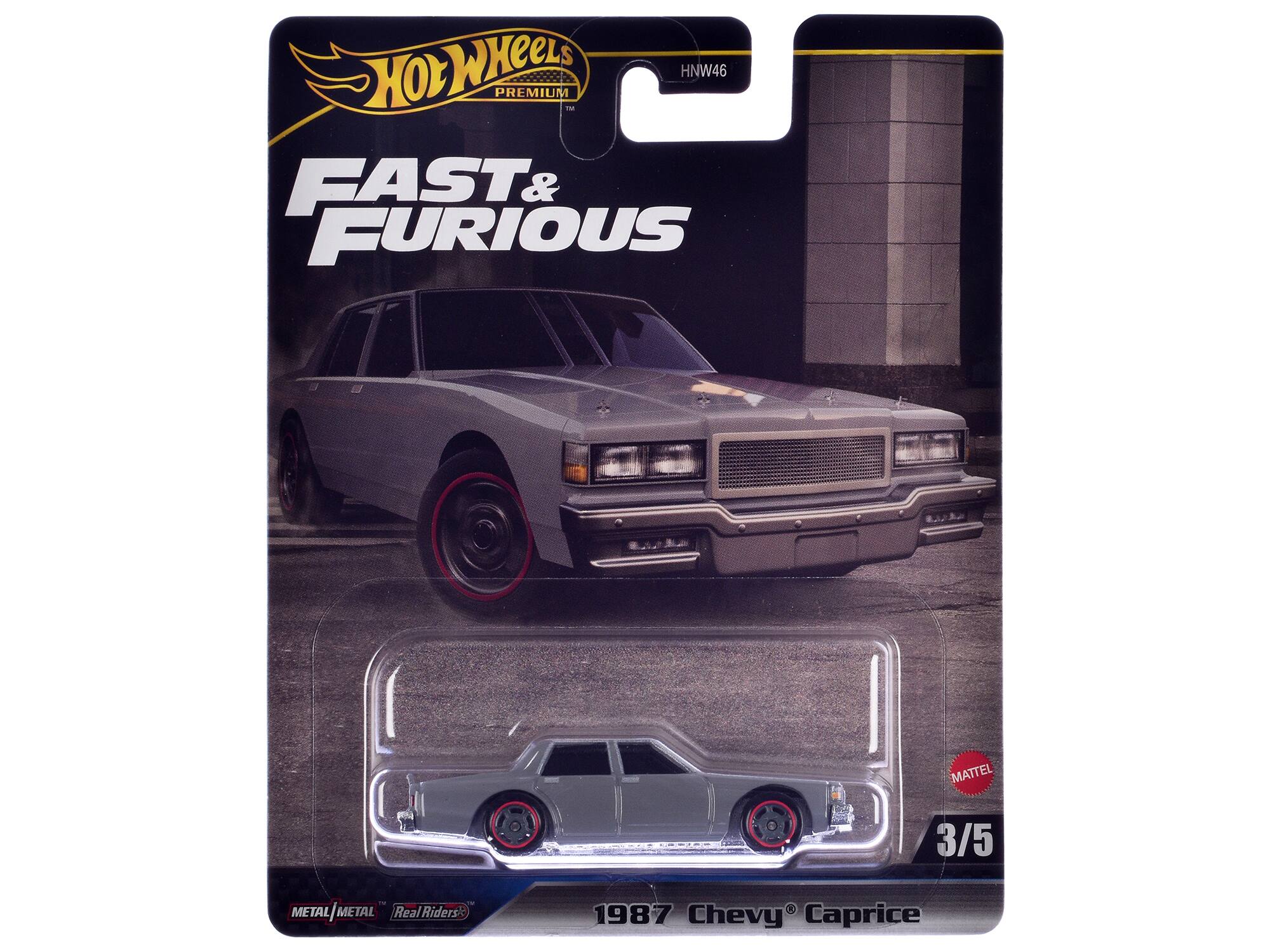 Hot Wheels Premium HNW46 - Fast & Furious Mattel 3/5 Metal/Metal Real Riders 1987 Chevy Caprice