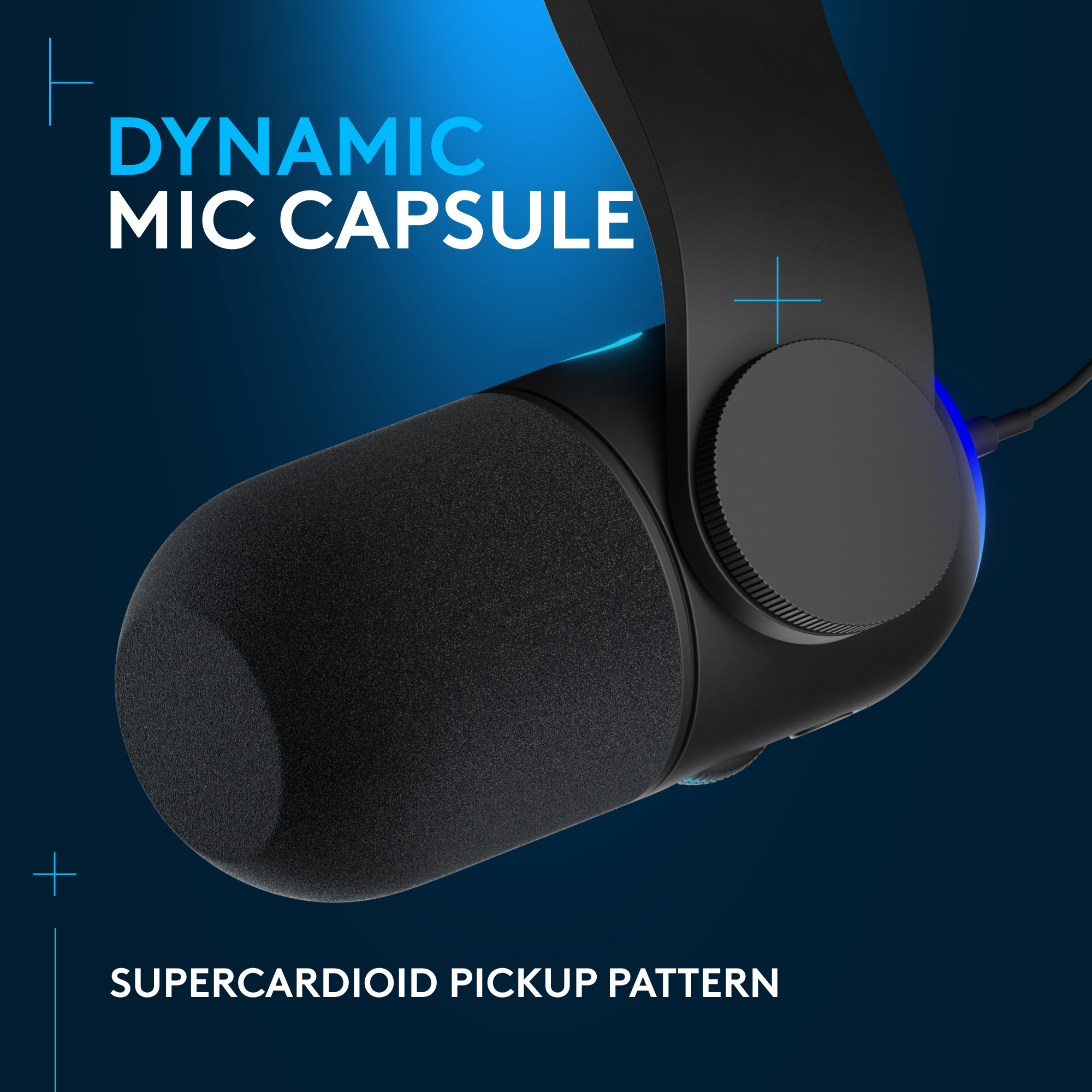 Dynamic Mic Capsule + Supercardioid Pickup Pattern