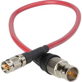 Laird - 1' 3G SDI DIN 1.0/2.3 to BNC Female Adapter Cable, Red