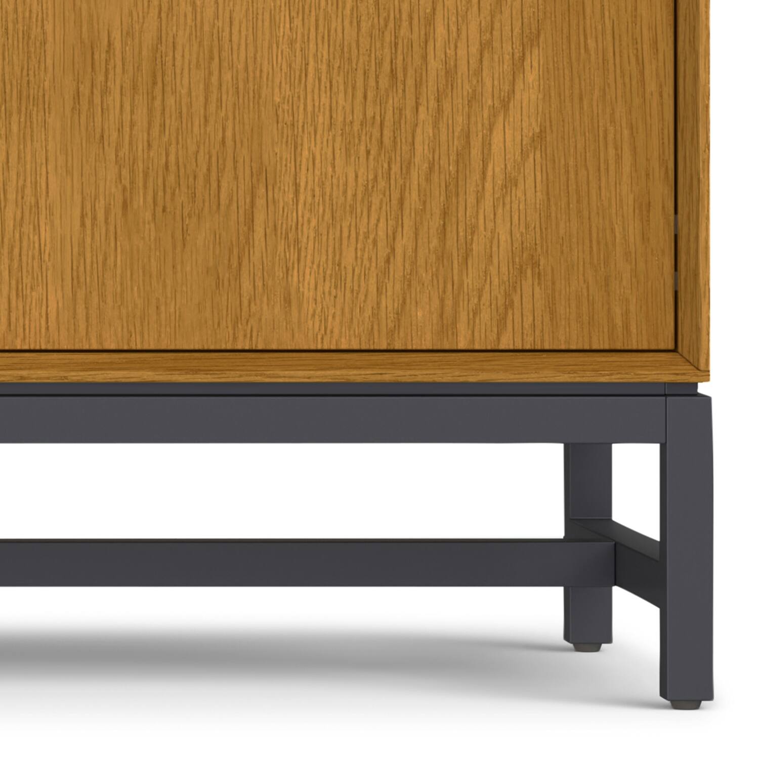 Alt View 5. Simpli Home - Banting 3 Door Sideboard Buffet in Natural Oak - Natural Oak.