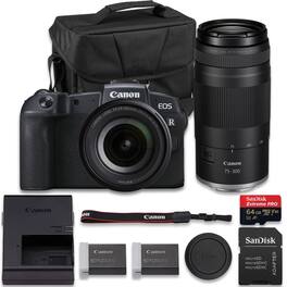 Bundle - Canon - EOS RP Mirrorless Camera with RF 24-105mm f/4-7.1 IS STM + RF 75-300mm f/4-5.6 Lens + Extra LP-E17 Battery +