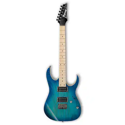 Front. Ibanez - Ibanez RG Standard RG421AHM Solidbody Electric Guitar, Blue Moon Burst.