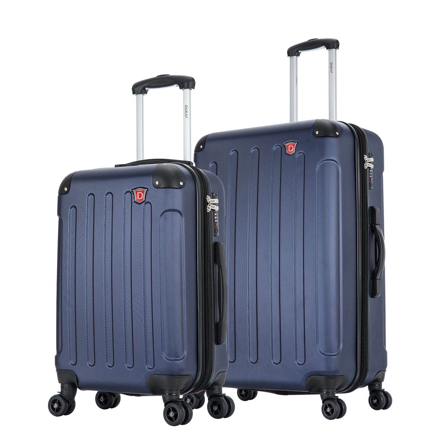 DUKAP - Intely Smart Hardside 2 Piece Luggage Set 20"/28" with USB and integrated weight scale - Blue