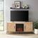 Alt View 11. Walker Edison - Modern Farmhouse Barn Door Fireplace TV Stand for Most TVs up to 65” - Coastal Oak.