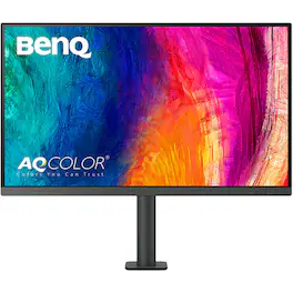 BenQ - Refurbished Excellent - PD2705UA 27" 16:9 IPS Panel 4K UHD Monitor 60 Hz 1200:1 Height, Tilt HDMI DisplayPort USB-C - Black