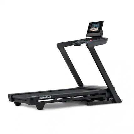 Front. NordicTrack - NordicTrack T Series 10 Treadmill with 10" Tilting Touchscreen and Compact Design - Black.