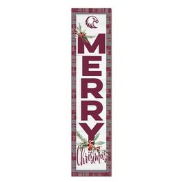 Jardine - Augsburg Auggies 12'' x 48'' Outdoor Merry Christmas Leaner - White