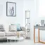 Alt View 12. Simple Designs - Round Etagere Storage Floor Lamp with 2 USB, 1 Outlet - Gray.