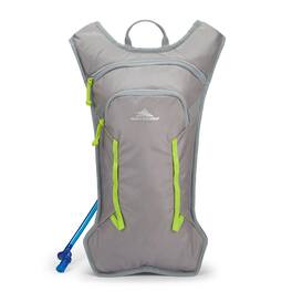 High Sierra - HydraHike 2.0 4L Hydration Water Backpack for Hiking, Gray & Green - Silver