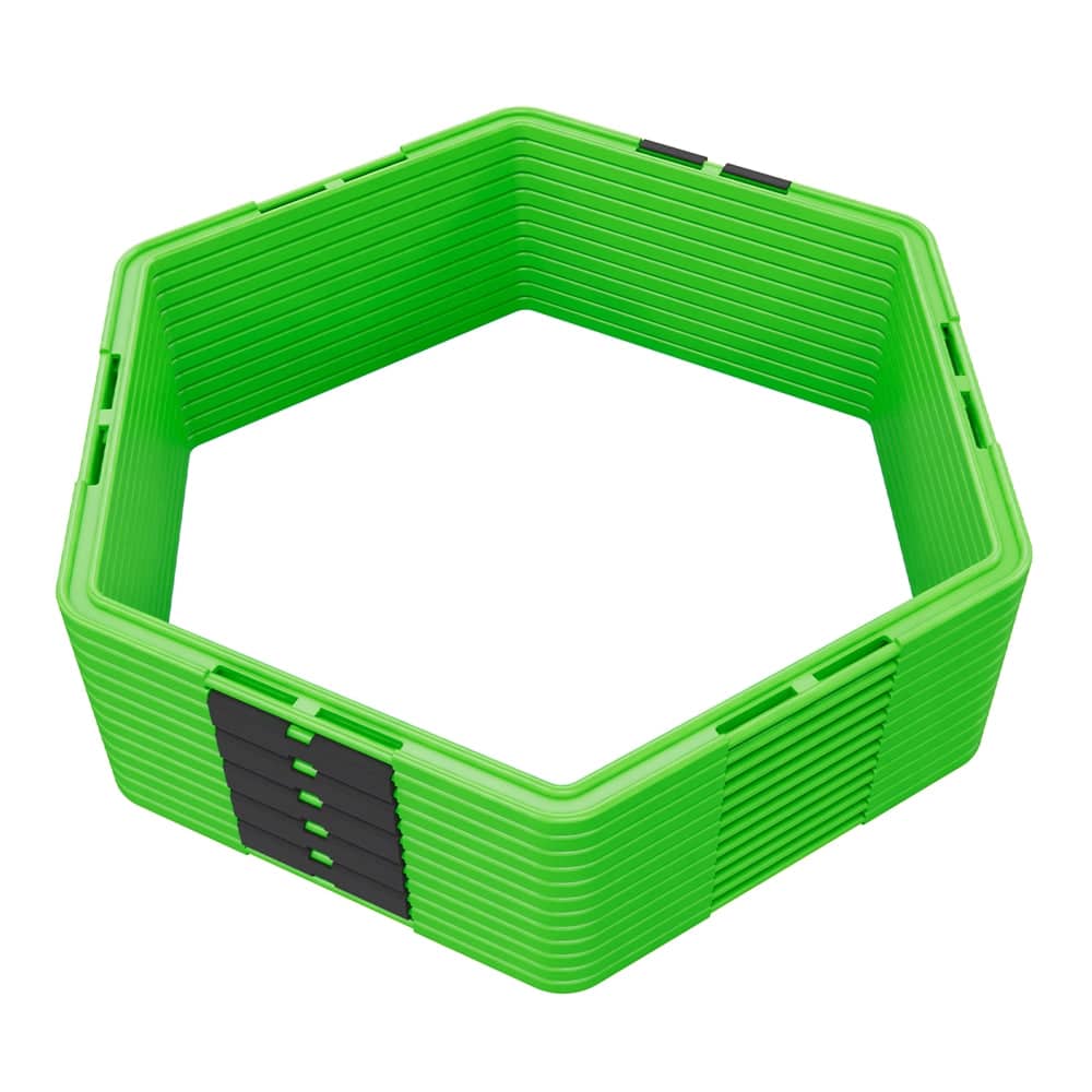 Power Systems - Hex Agility Rings Set – Speed & Footwork Training Equipment for Multi-Sport - Green