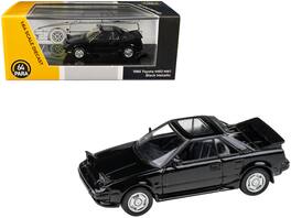 1985 Toyota MR2 MK1 with Sunroof 1/64 Diecast Model Car by Paragon Models - Black Metallic