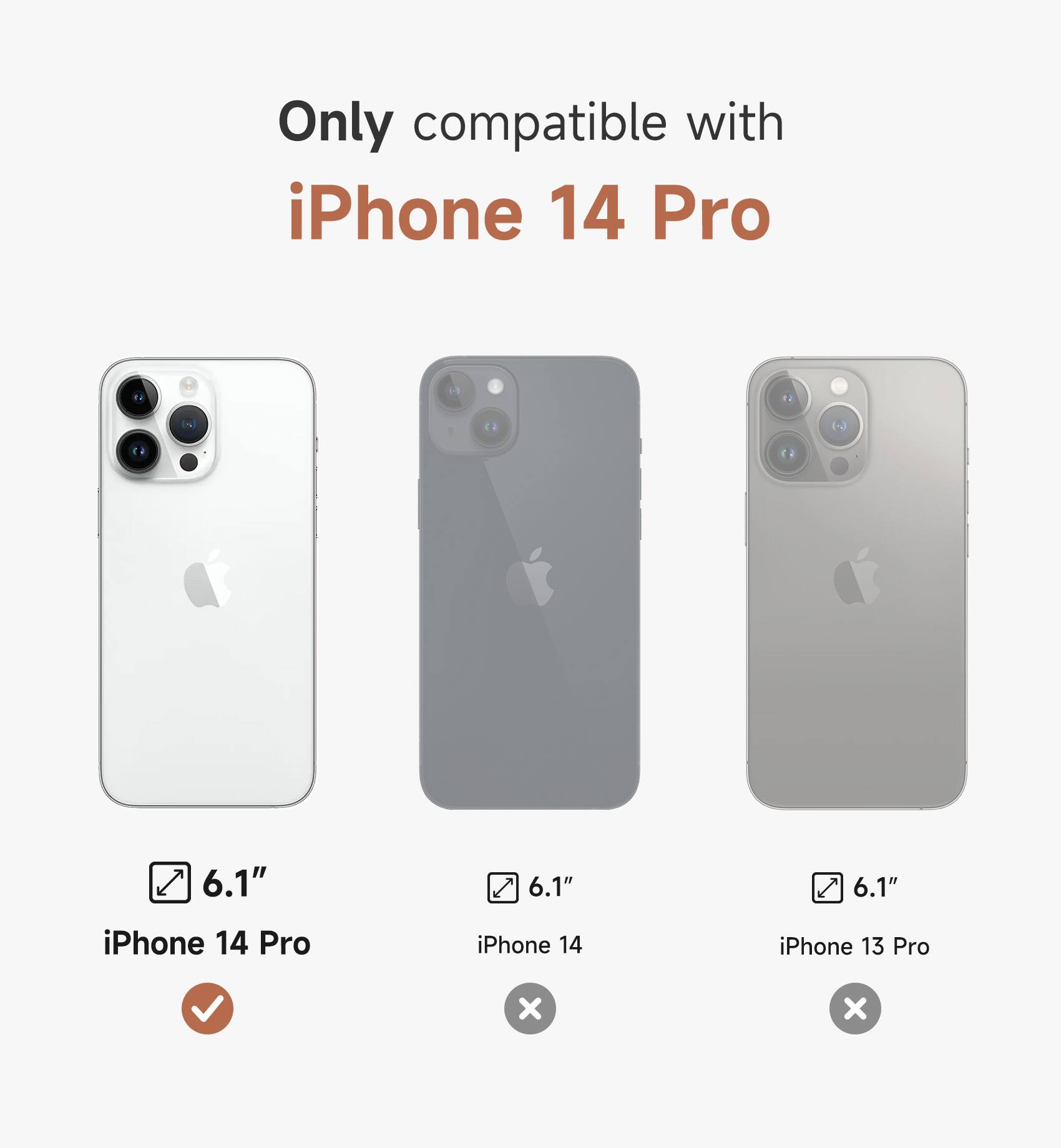 Only compatible with iPhone 14 Pro 6.1" iPhone 14 Pro iPhone 14 iPhone 13 Pro