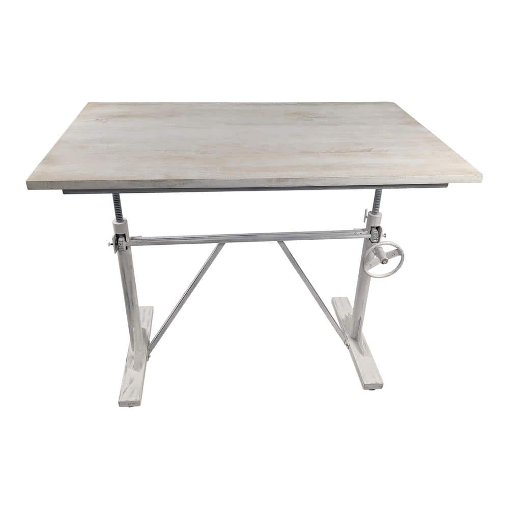 Carolina Chair & Table - Brio Sit or Standing Adjustable Desk - Whitewash