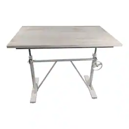Carolina Chair & Table - Brio Sit or Standing Adjustable Desk - Whitewash