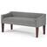 Angle. Simpli Home - Parris Upholstered Bench - Pebble Grey.
