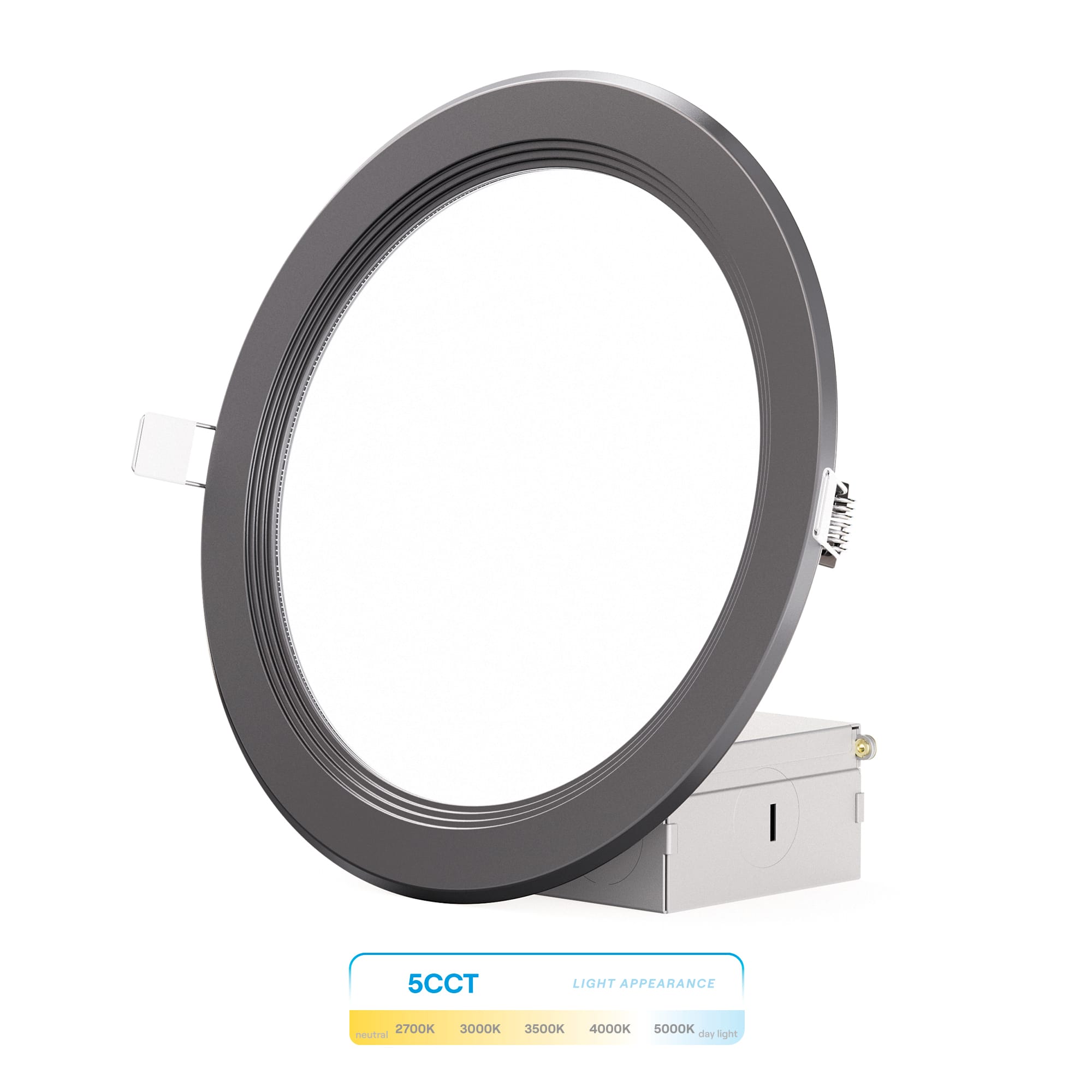 Infibrite - 6 In. Ultra-Thin Recessed LED Downlight 12W 1050LM 5CCT Selectable Wet Rated, Triac Dimmable Trim 6-Pack - Black price history on PriceWatchPro