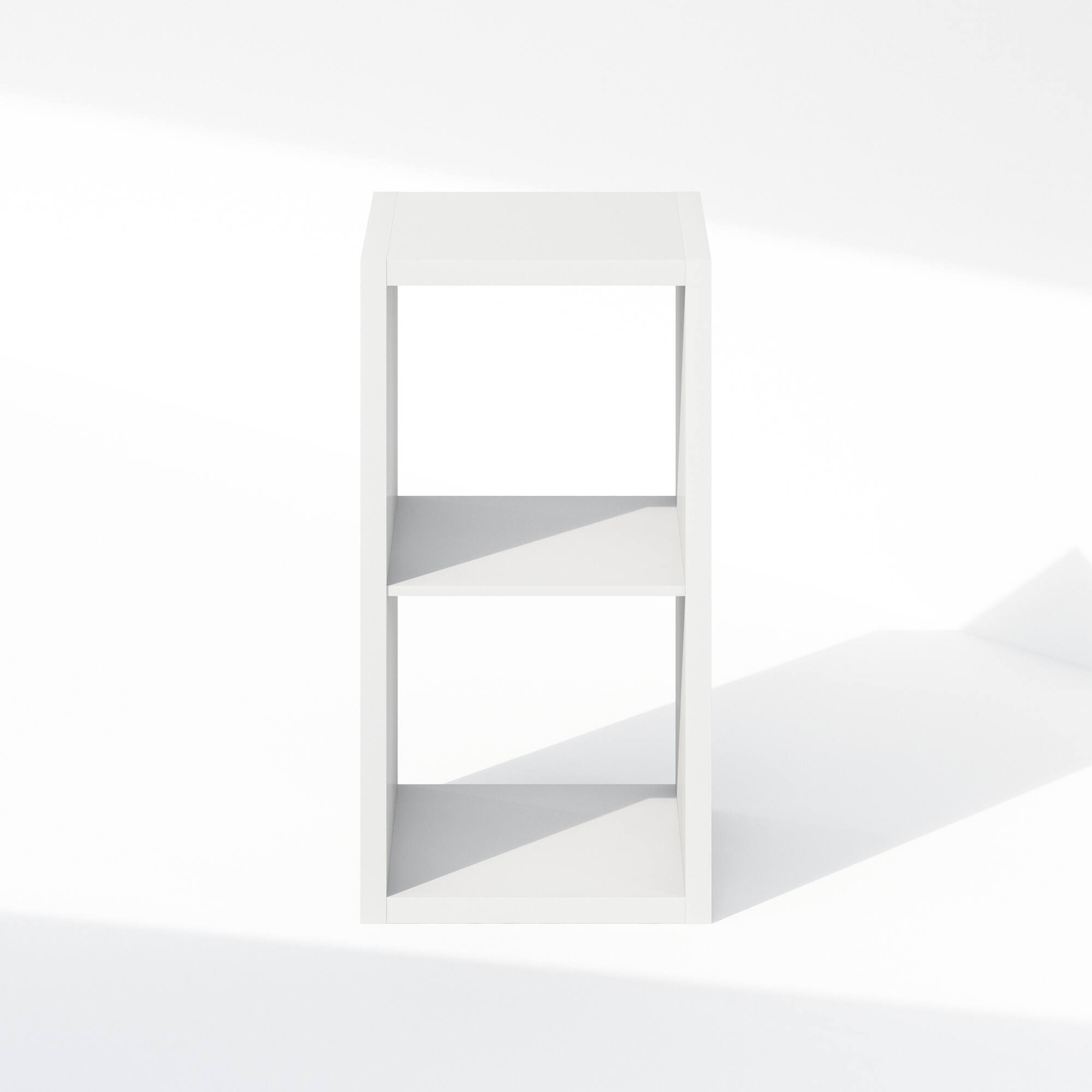 Alt View 2. Furinno - Cubic Open Back Multipurpose Clothing & Closet Storage Organizer Shelf, 2-Cube - White.