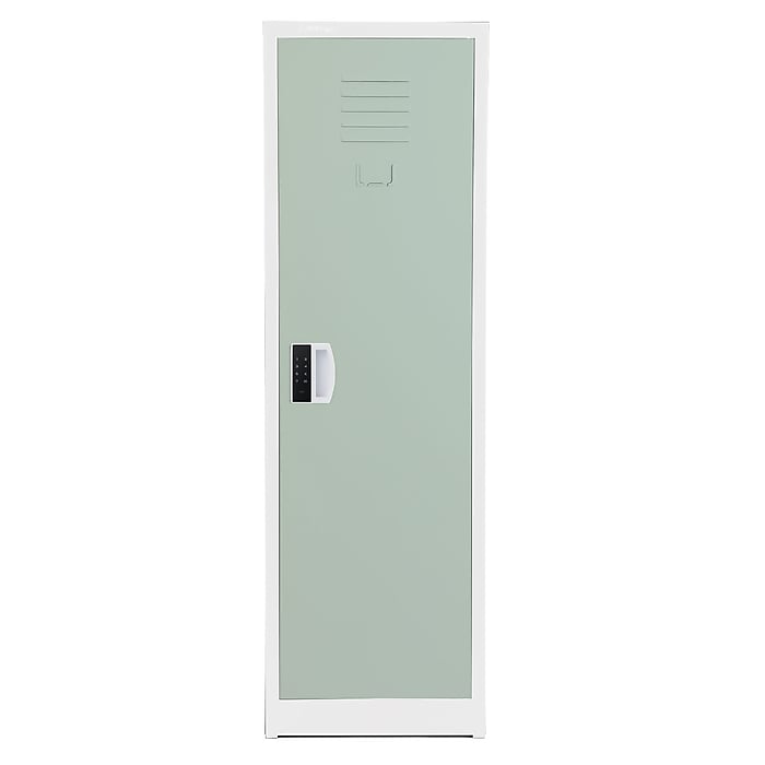 Left. AdirOffice - Storage Locker 629-Series 48" H 1-Tier Steel Locker with Digital Lock - Misty Green.