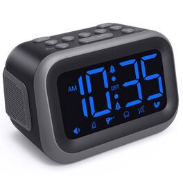 Dazzed Corner - Dual Alarms & 6 Sounds for Heavy Sleepers - Gray