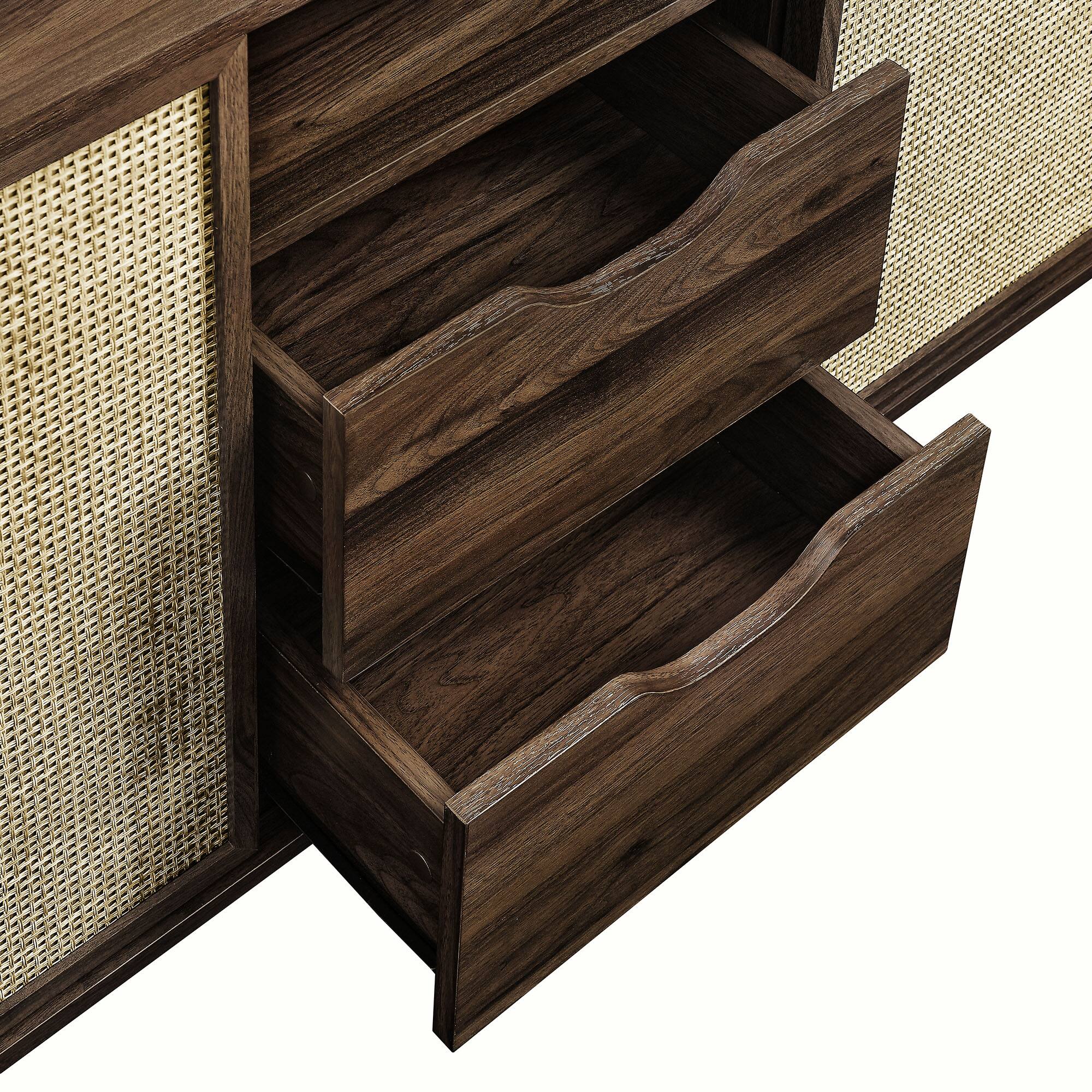 Alt View 5. Modway - Reid 63" Curved Sideboard by Modway - Walnut.