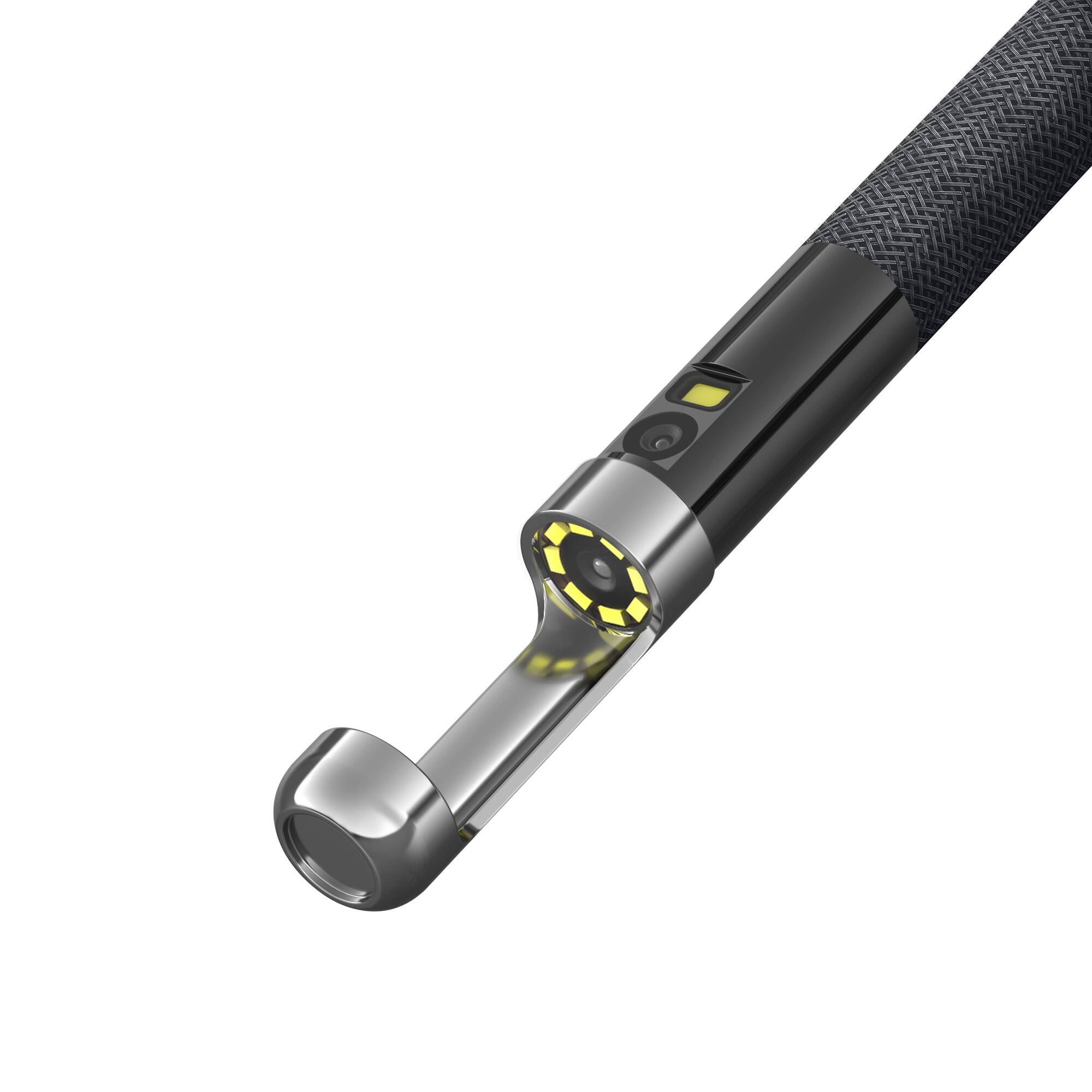 Alt View 2. Teslong - TD450s 2-Way Articulating 8.5mm (0.33") Dual Lens Inspection Camera 5ft (1.5M) w/ 4.55inch Screen - Black / Metallic Grey / Orange / Chrome.