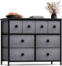 Sorbus - 8 Drawer Fabric Dresser for Bedroom, Hallway Fabric Bins - Black