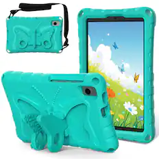 Front. Dteck - Kids Case for Samsung Galaxy Tab A9 & Tab A11 & Lenovo Tab One 8.7"2025 (TB305FU),Shockproof EVA Stand Cover+Strap - Mint.