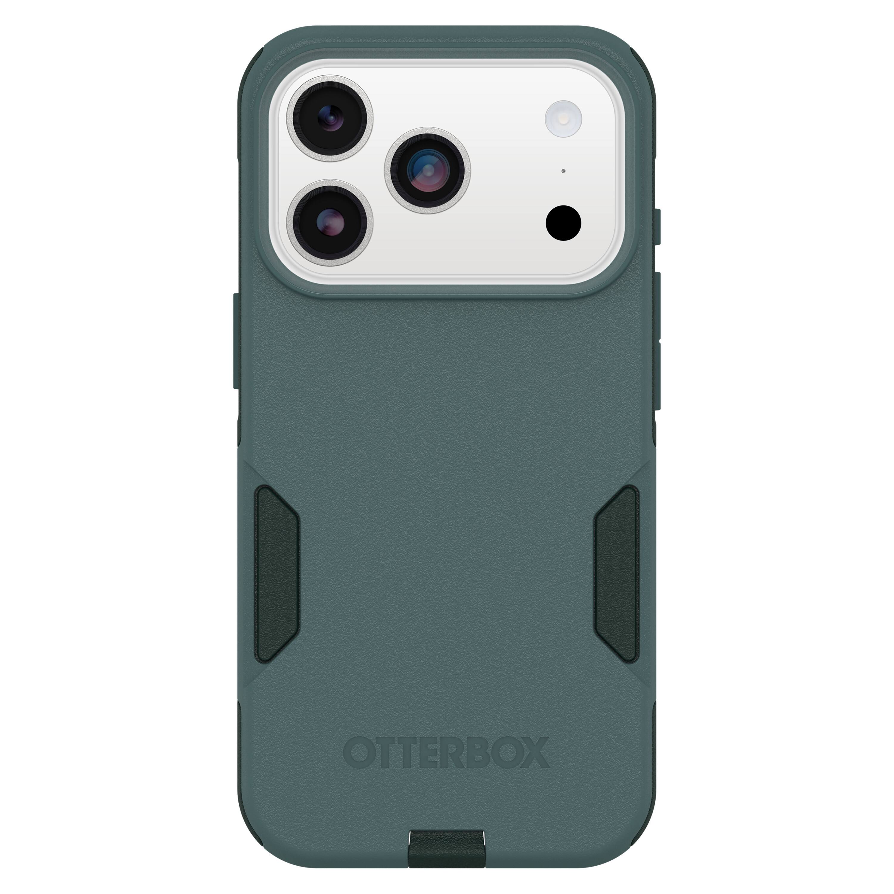 Angle. OtterBox - Commuter Series Hard Shell for Apple iPhone 17 Pro - Green.