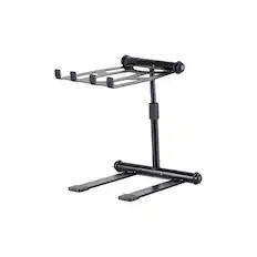 Front. Headliner - Noho Laptop Stand for Laptops up to 17", Adjustable Rotating Steel Stand with Tilt Function and Fold-Flat Design - Black.