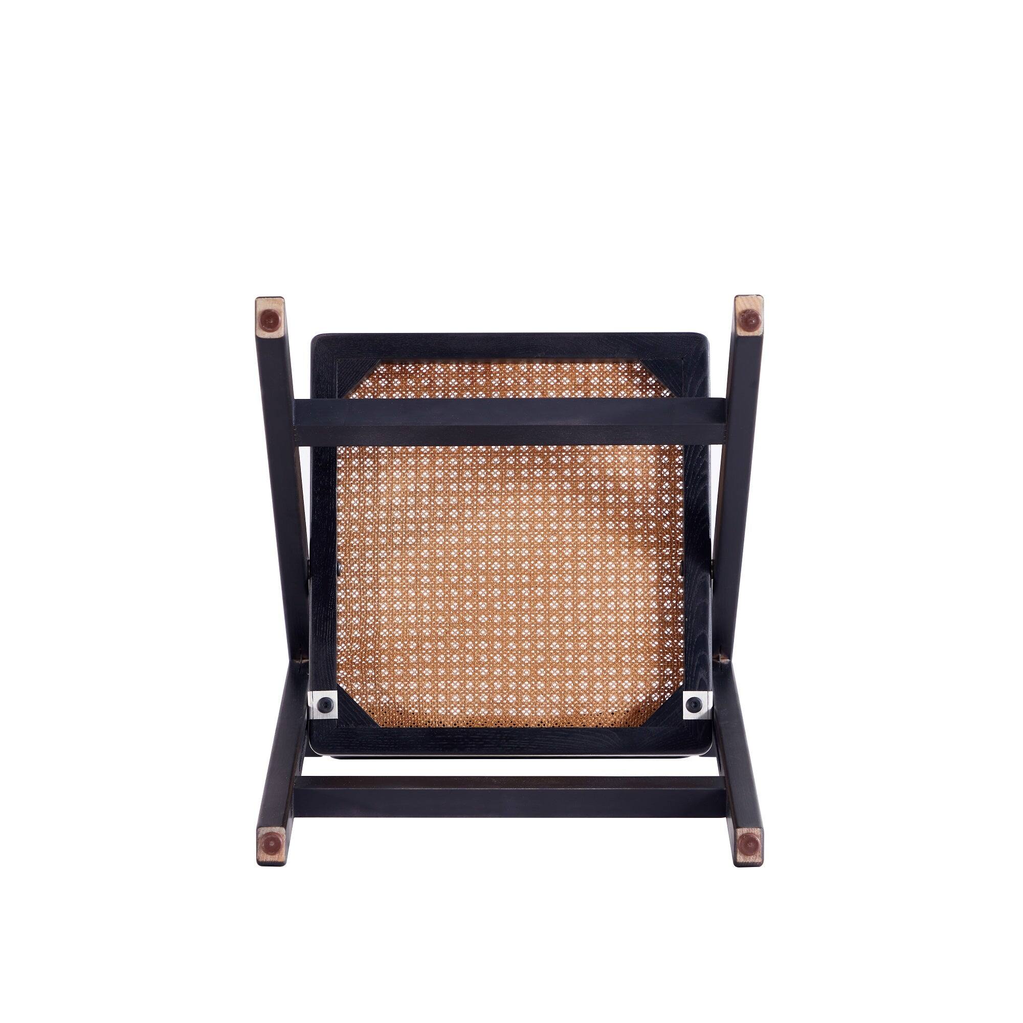 Alt View 6. Manhattan Comfort - Pullman Industry Chic Wood Folding Chair - Set of 2 - Black and Natural.