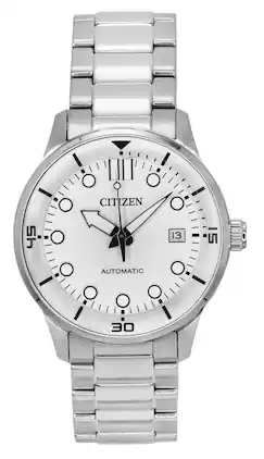 Citizen - Automatic Stainless Steel Dial NJ0191-83L 100M Men's Watch - White