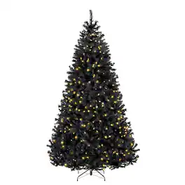 Best Choice Products - 4.5ft Artificial Christmas Tree with Viral Twinkling Lights, Pre-Lit Pine, 175 Lights - Black