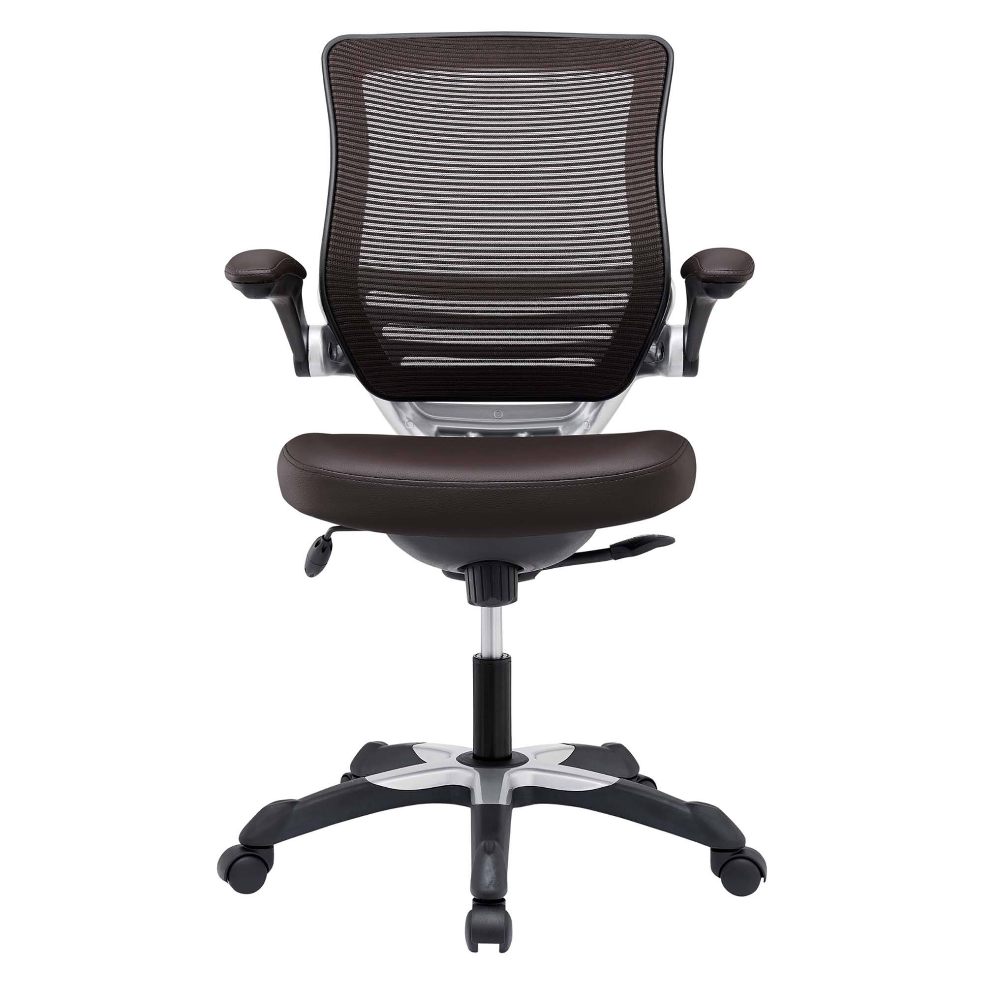 Alt View 5. Modway - Edge Vinyl Office Chair by Modway - Brown.
