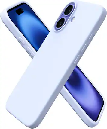 Front. Ornarto - ORNARTO Compatible with iPhone 16 Case 6.1", Liquid Silicone 3 Layers Full Covered Protective Cover-Baby Blue - Baby Blue.