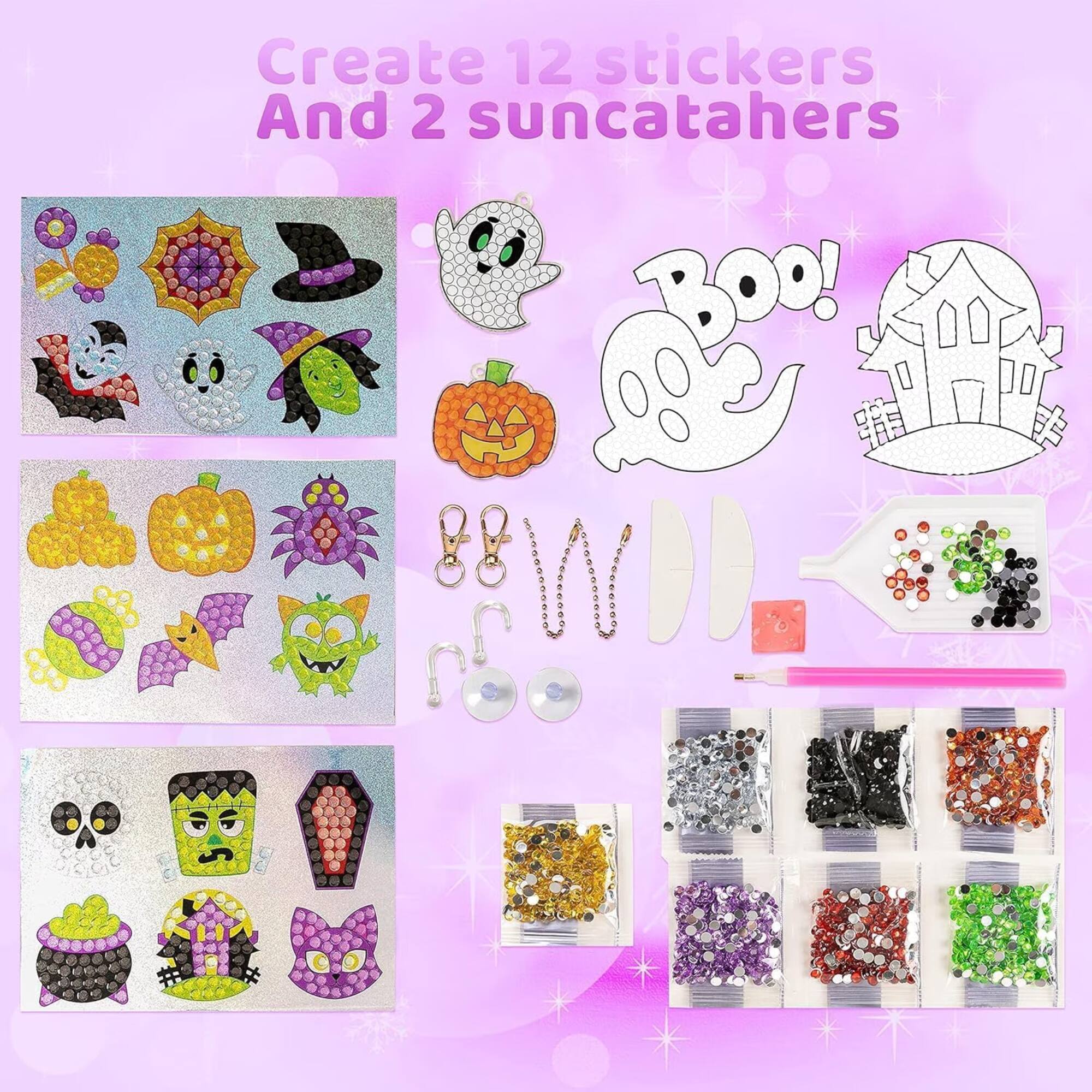 Create 12 stickers And 2 suncatchers