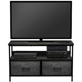 Sorbus - TV Stand with 2 Drawers – Fits Most Flat-Screen TVs – Modern Media Console - Gaming Console Storage - Rustic Black