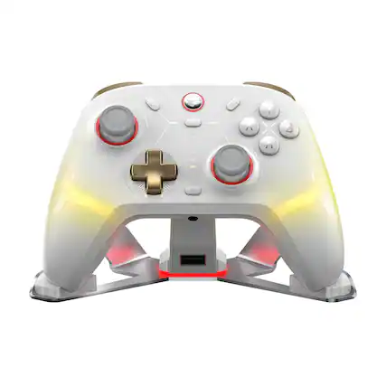 Front. GameSir - Cyclone 2 Wireless Gaming Controller for Switch, PC, iOS, Andriod, and Steam - Phantom White.