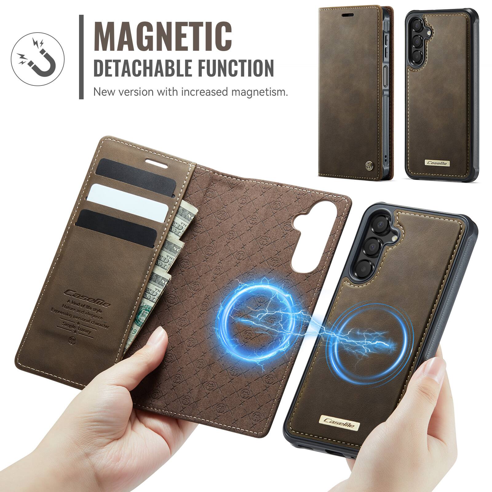 MAGNETIC DETACHABLE FUNCTION  
New version with increased magnetism.
