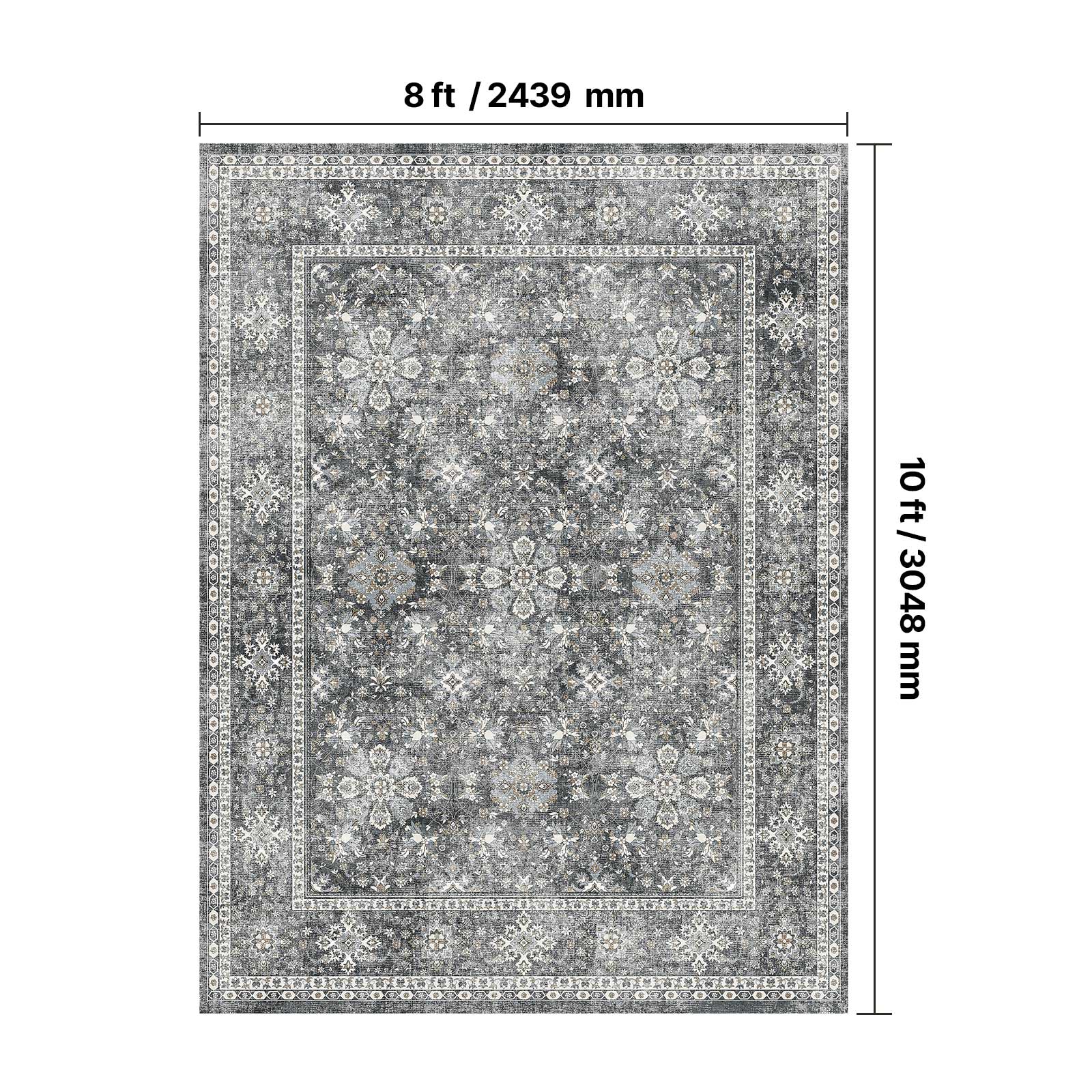 8 ft / 2439 mm
10 ft / 3048 mm