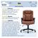 Alt View 19. Serta - Connor Upholstered Executive High-Back Office Chair with Lumbar Support - Bonded Leather - Cognac.