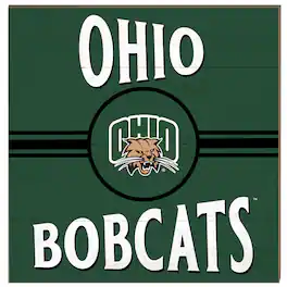 Jardine - Ohio Bobcats 10'' x 10'' Retro Team Sign - Green