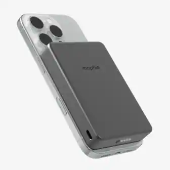 Front. mophie - Qi2 Powerstation 10K - Black.