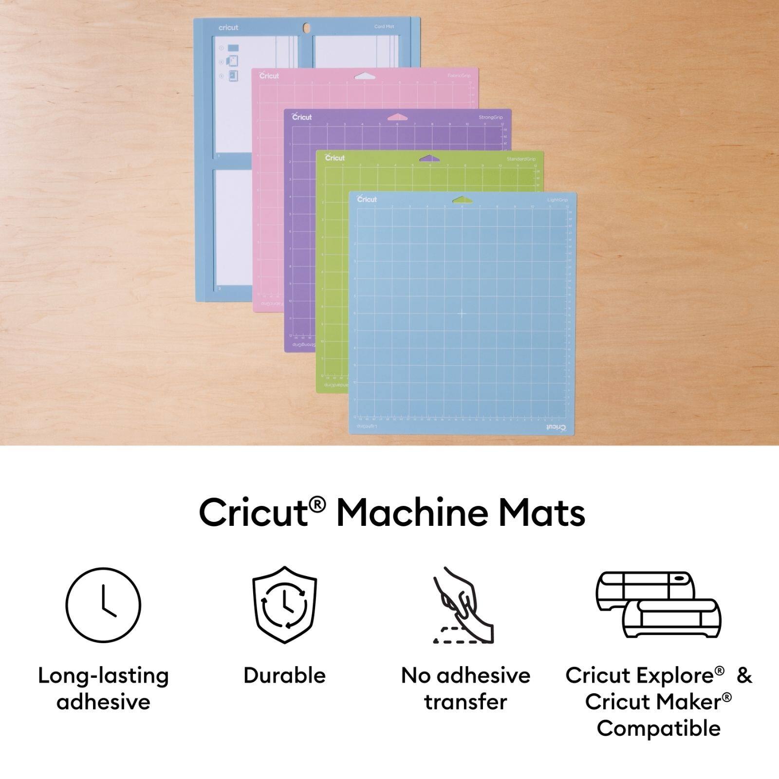 Cricut Machine Mats

- Long-lasting adhesive
- Durable
- No adhesive transfer
- Cricut Explore® & Cricut Maker® Compatible