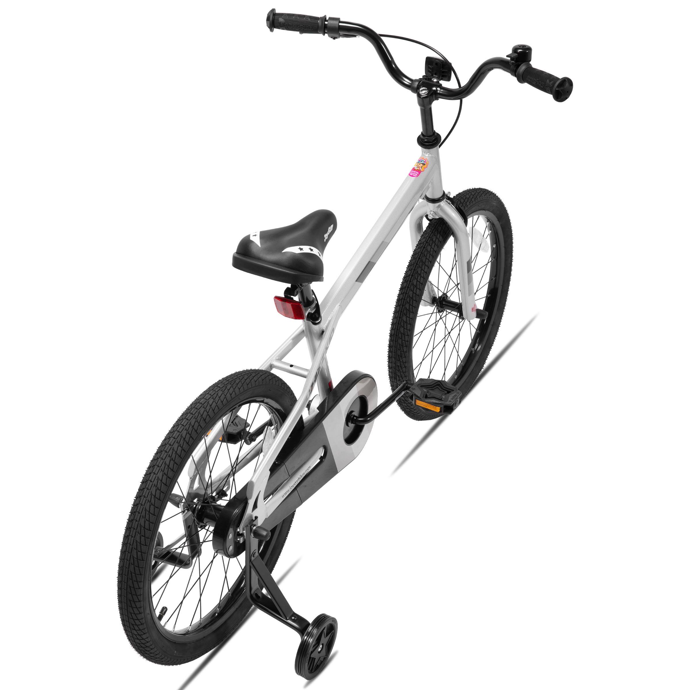 Alt View 2. JOYSTAR - Whizz 20" Kids Bike for Toddler & Kids Ages 7-13, BMX Style Boys Bike with Training Wheels, Children Bicycles, Silver - Silver.