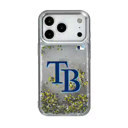 Keyscaper - MLB - Tampa Bay Rays Linen Logo iPhone Glitter Case - 15 - Multicolor