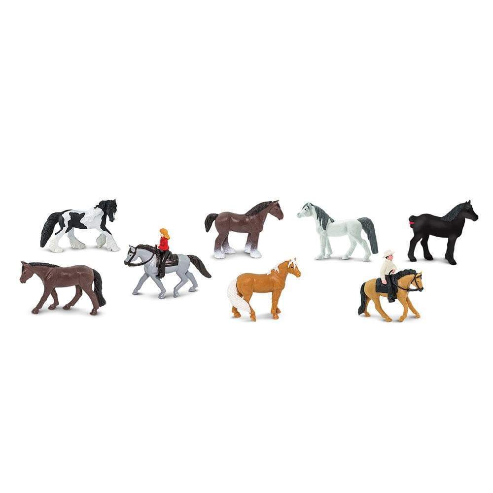 Back. Safari Ltd. - Horses And Riders Toob Toy.