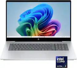 HP - OmniBook X - Copilot+ PC - 17.3" Full HD Touch-Screen Laptop - Intel Core Ultra 9 - 32GB Memory - 2TB SSD - Glacier Silver - Front_Zoom