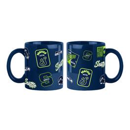 Logo Brands - Seattle Seahawks 2-Pack 15oz. Color Mug Set - Navy