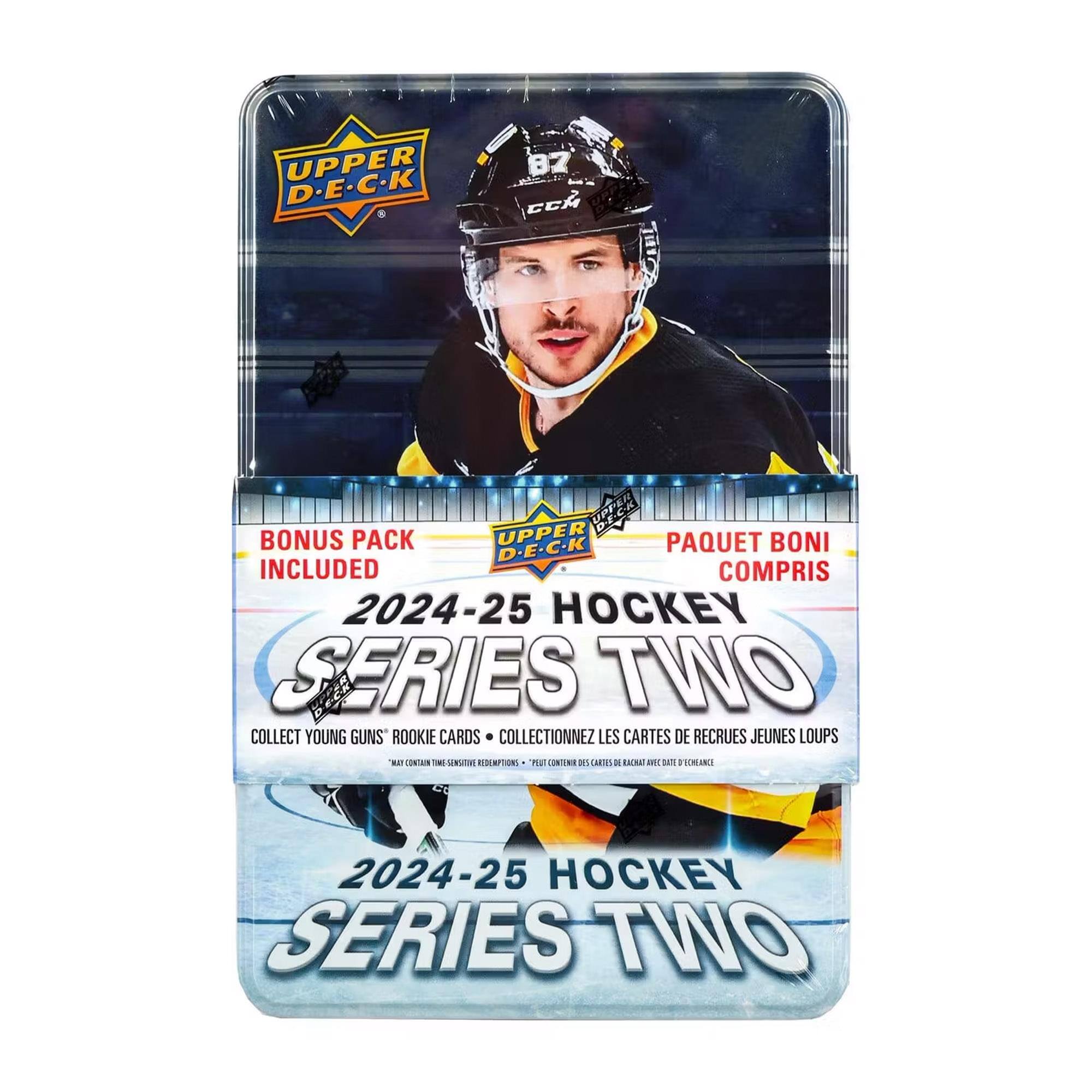 **Upper Deck**

**Bonus Pack Included**

**2024-25 Hockey Series Two**

**Collect Young Guns' Rookie Cards**

**Paquet Bonus Compris**

**2024-25 Hockey Series Two**

**Collectez les Cartes de Recrues Jeunes Loups**