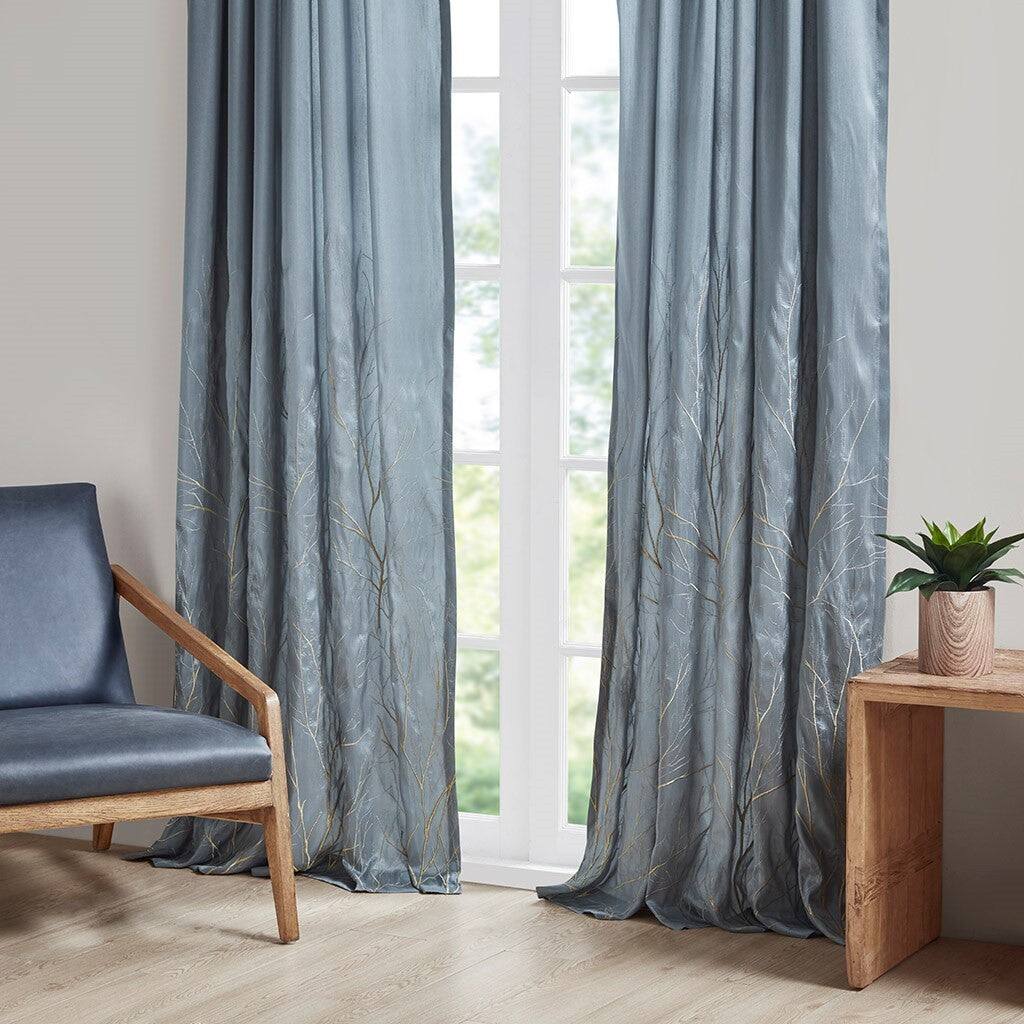 Alt View 6. BreeBe - Curtain Panel(Only 1 Pc Panel) - Blue.